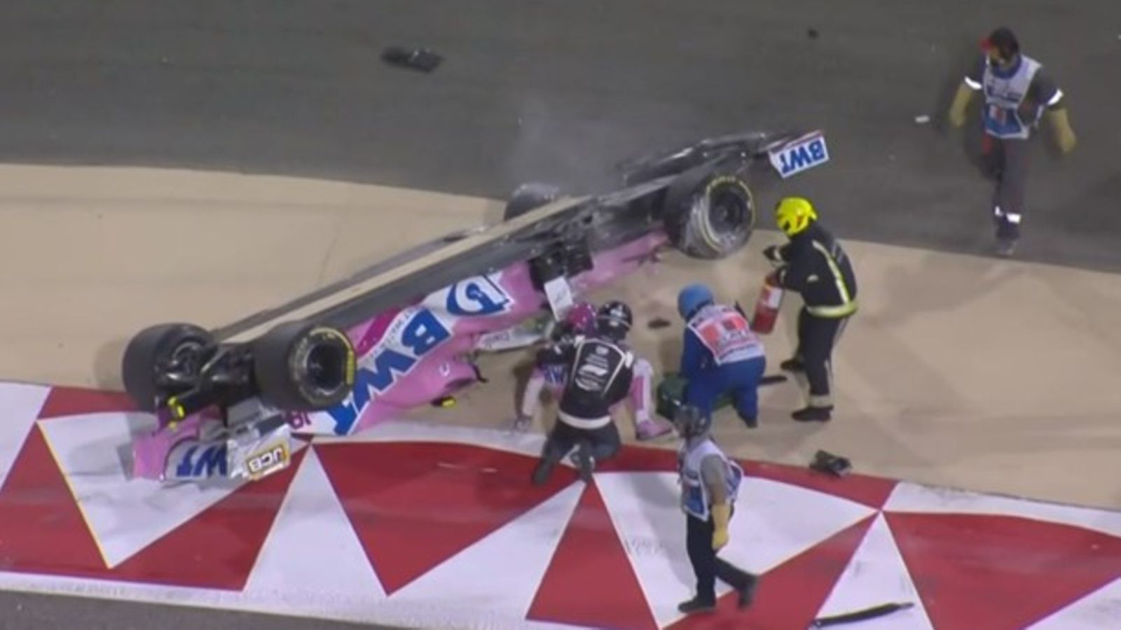 Lance Stroll, 2020, Racing Point, onnettomuus, Bahrain