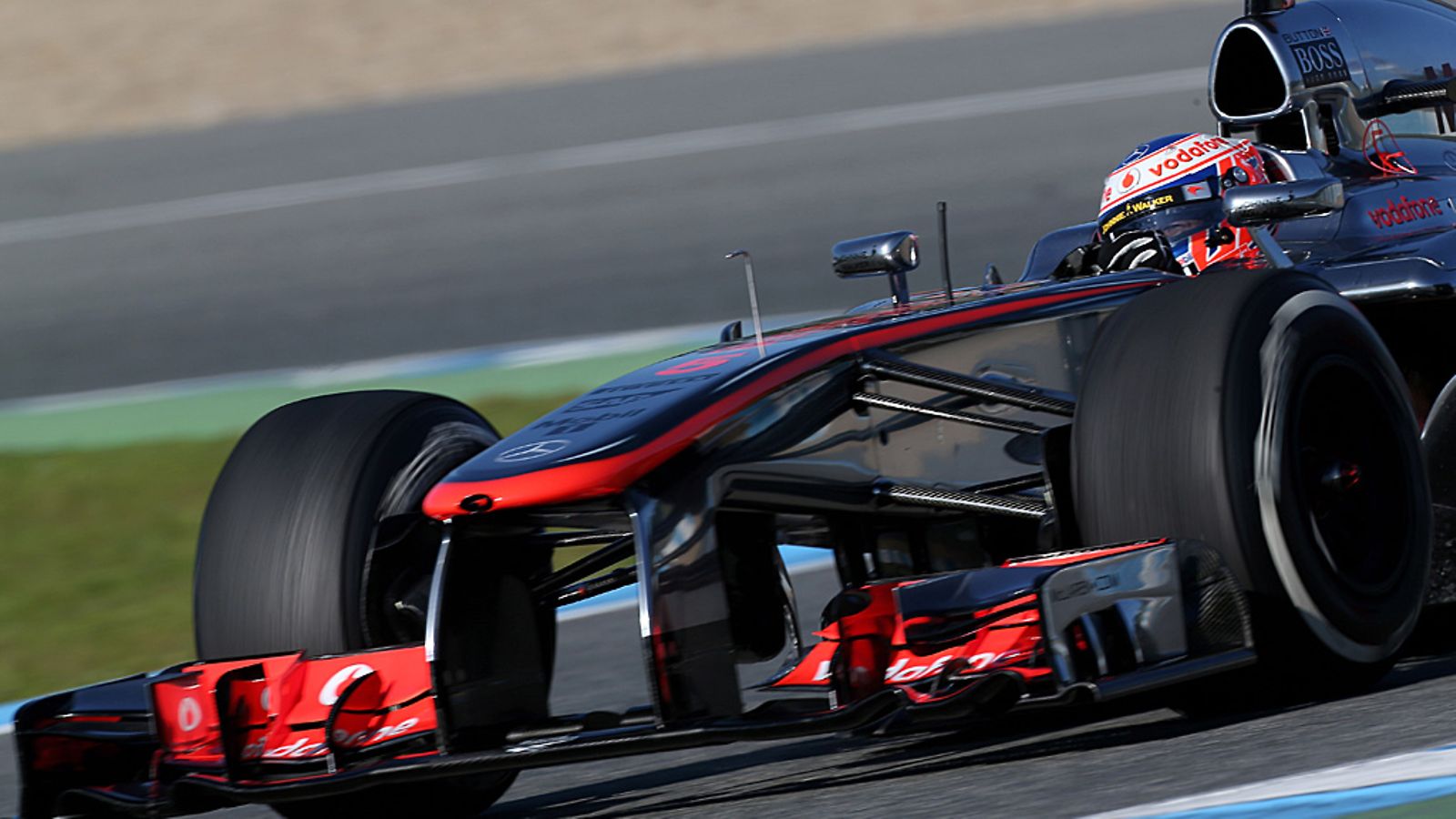Jenson Button testasi McLarenia tiistaina Jerezissä.