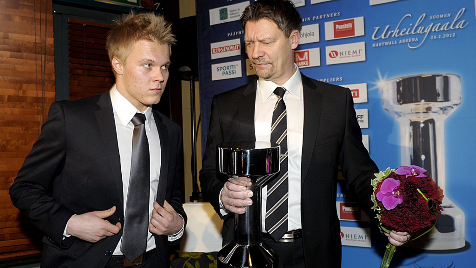 Mikael Granlund ja Jukka Jalonen Urheilugaalassa