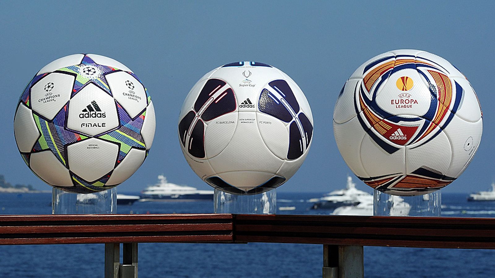 UEFA Champions Leaguen, Super Cupin ja Europa Leaguen viralliset pelipallot.