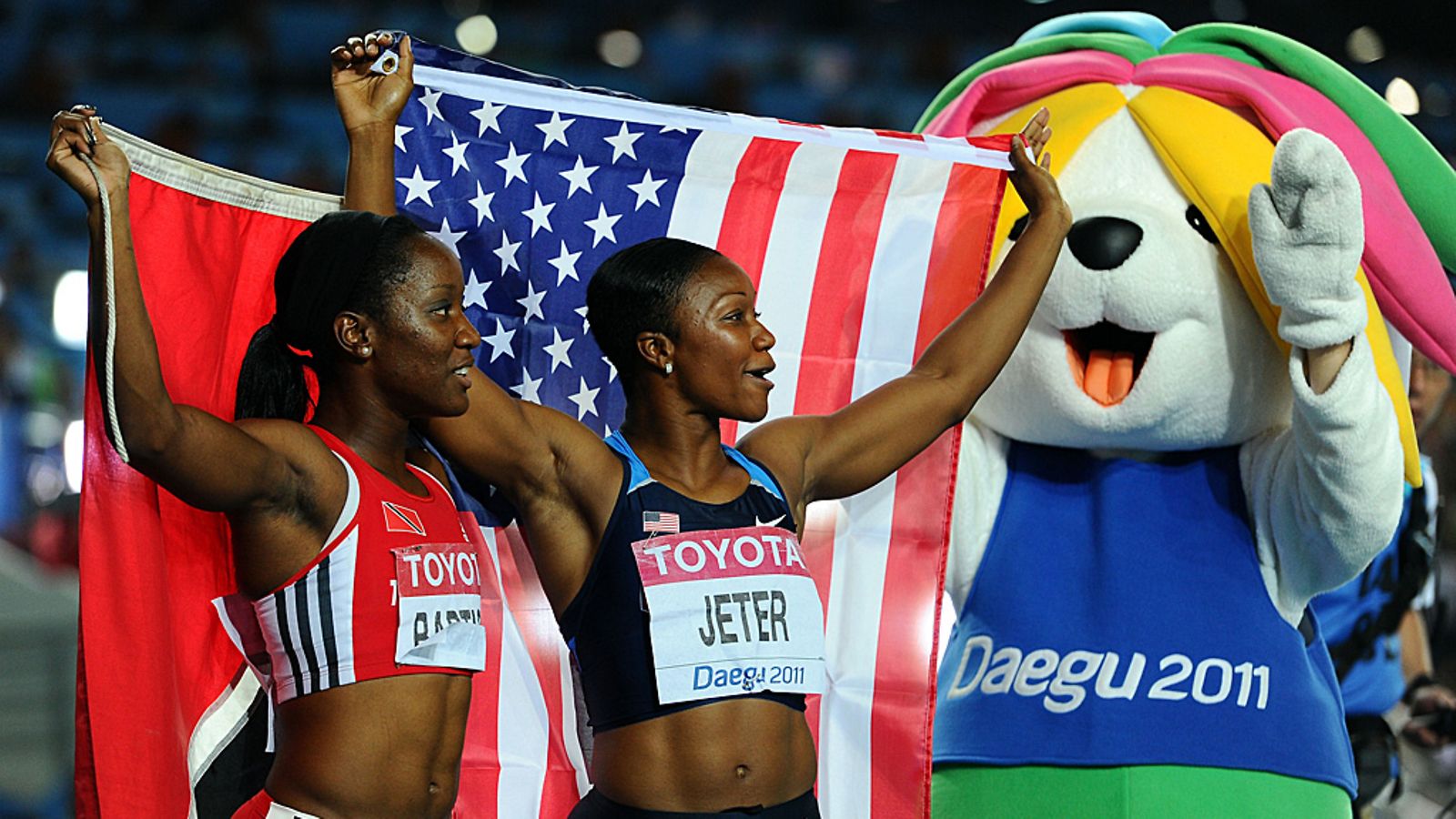 Kelly-Ann Baptiste, Carmelita Jeter
