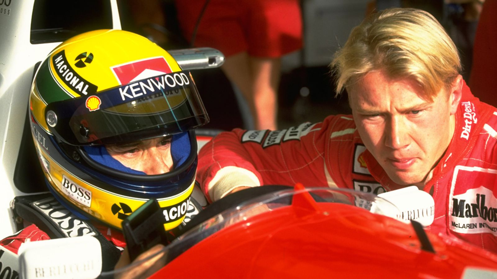 Ayrton Senna ja Mika Häkkinen kaudella 1993