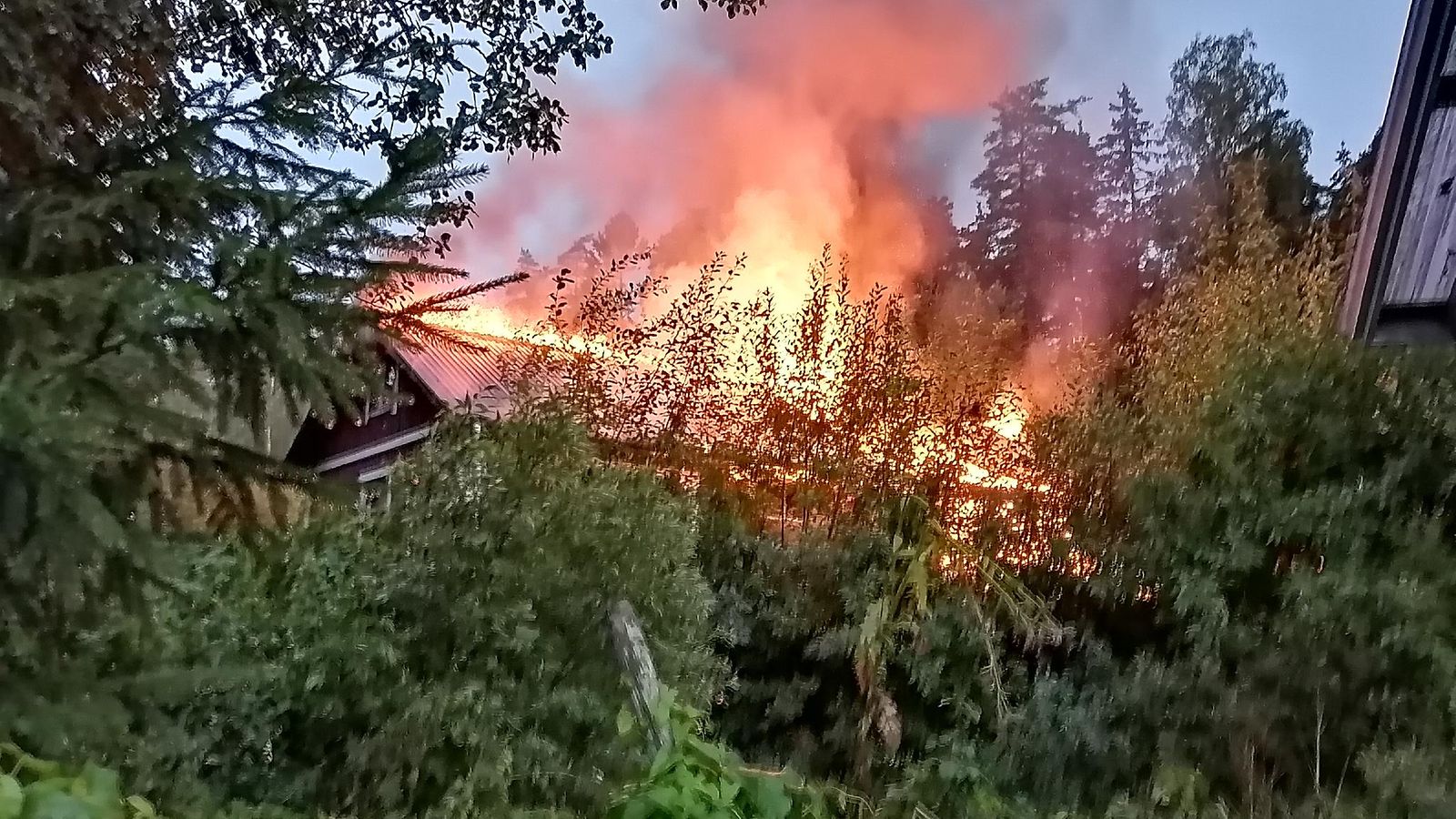 Liedon liikerakennuksen palo