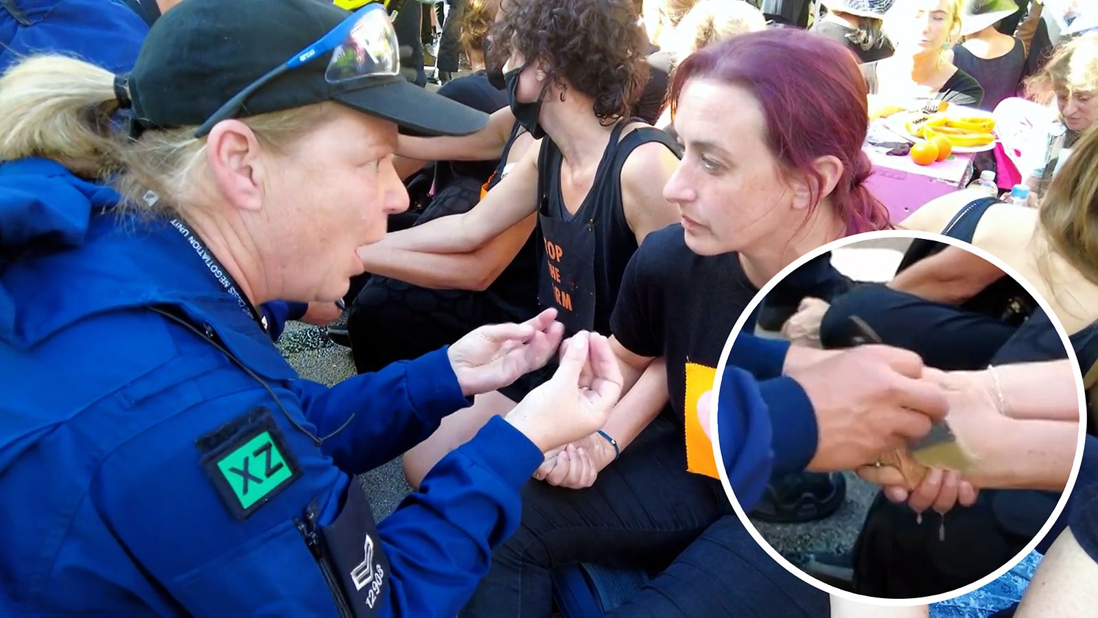 Ekoaktivistit liimautuivat pikaliimalla toisiinsa kiinni ja asettuivat tielle istumaan – näin erikoisella tavalla brittipoliisi hoiti tilanteen