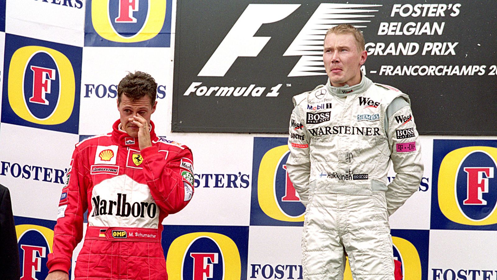 Mika Häkkinen jätti Michael Schumacherin toiseksi Belgiassa 2000