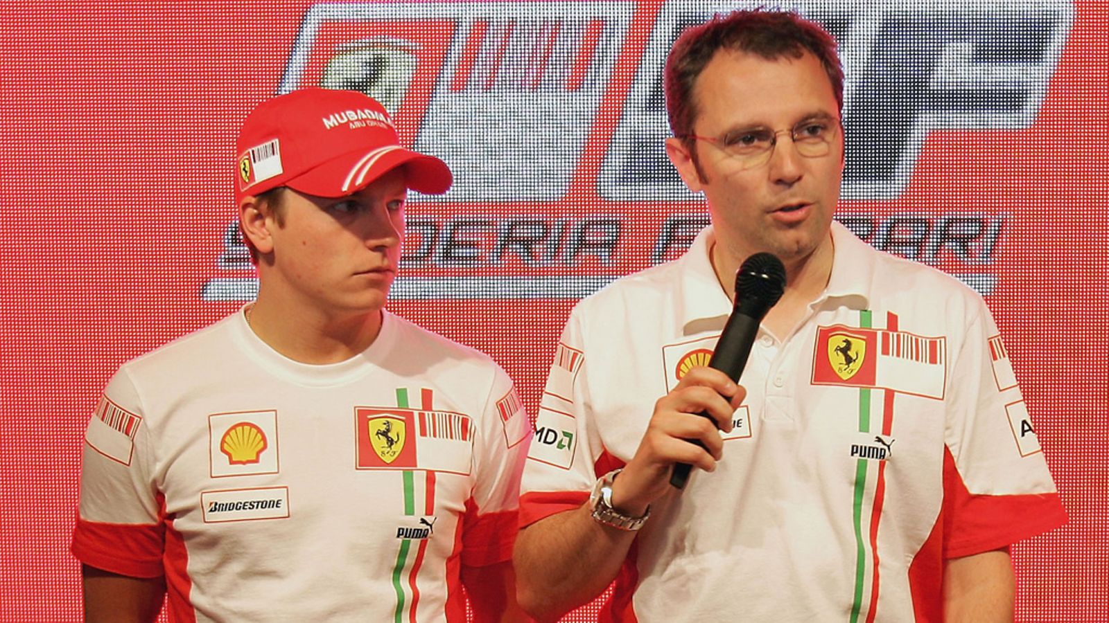 Kimi Räikkönen ja Stefano Domenicali vuonna 2007