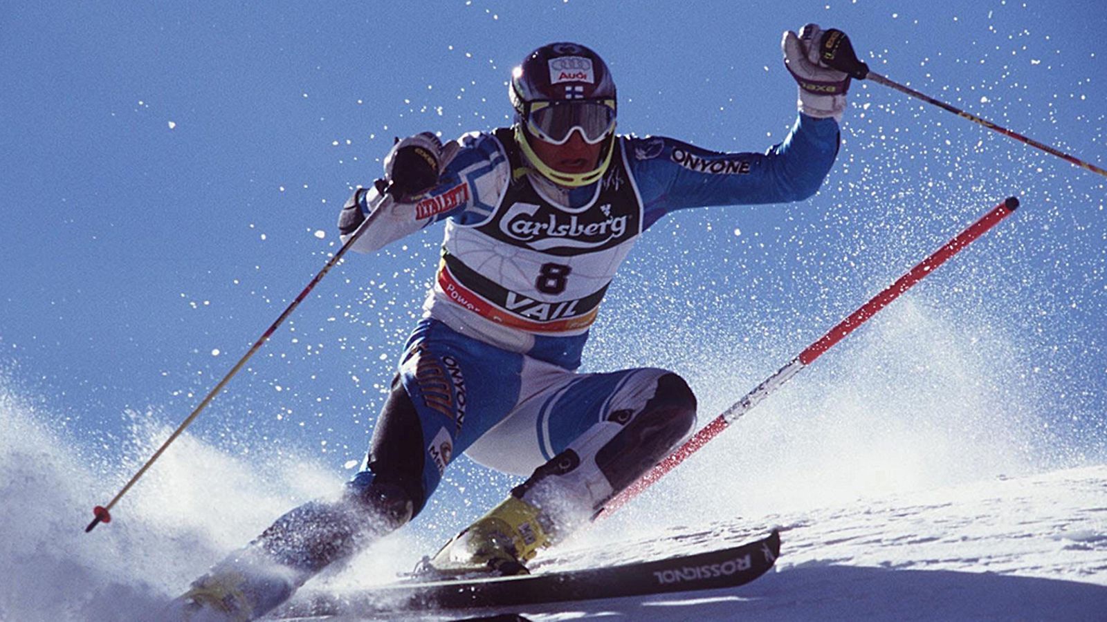 Kalle Palander Vailin MM-pujottelussa 1999.