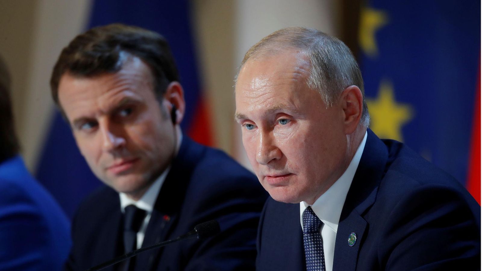 Macron ja Putin joulukuussa 2019.