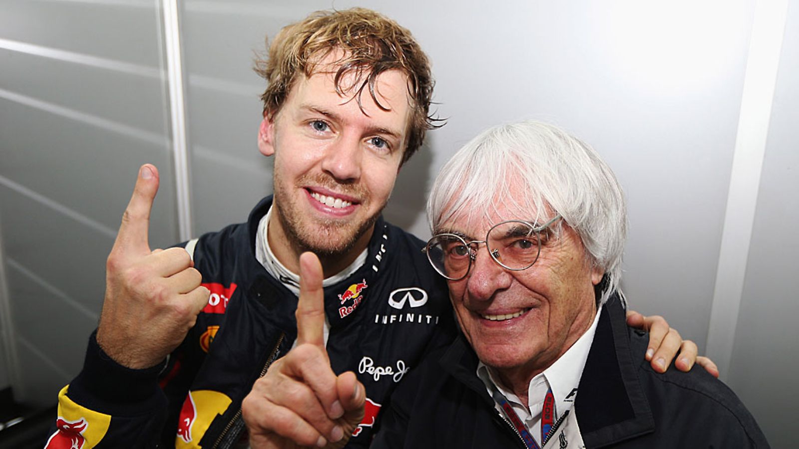 Sebastian Vettel ja Bernie Ecclestone