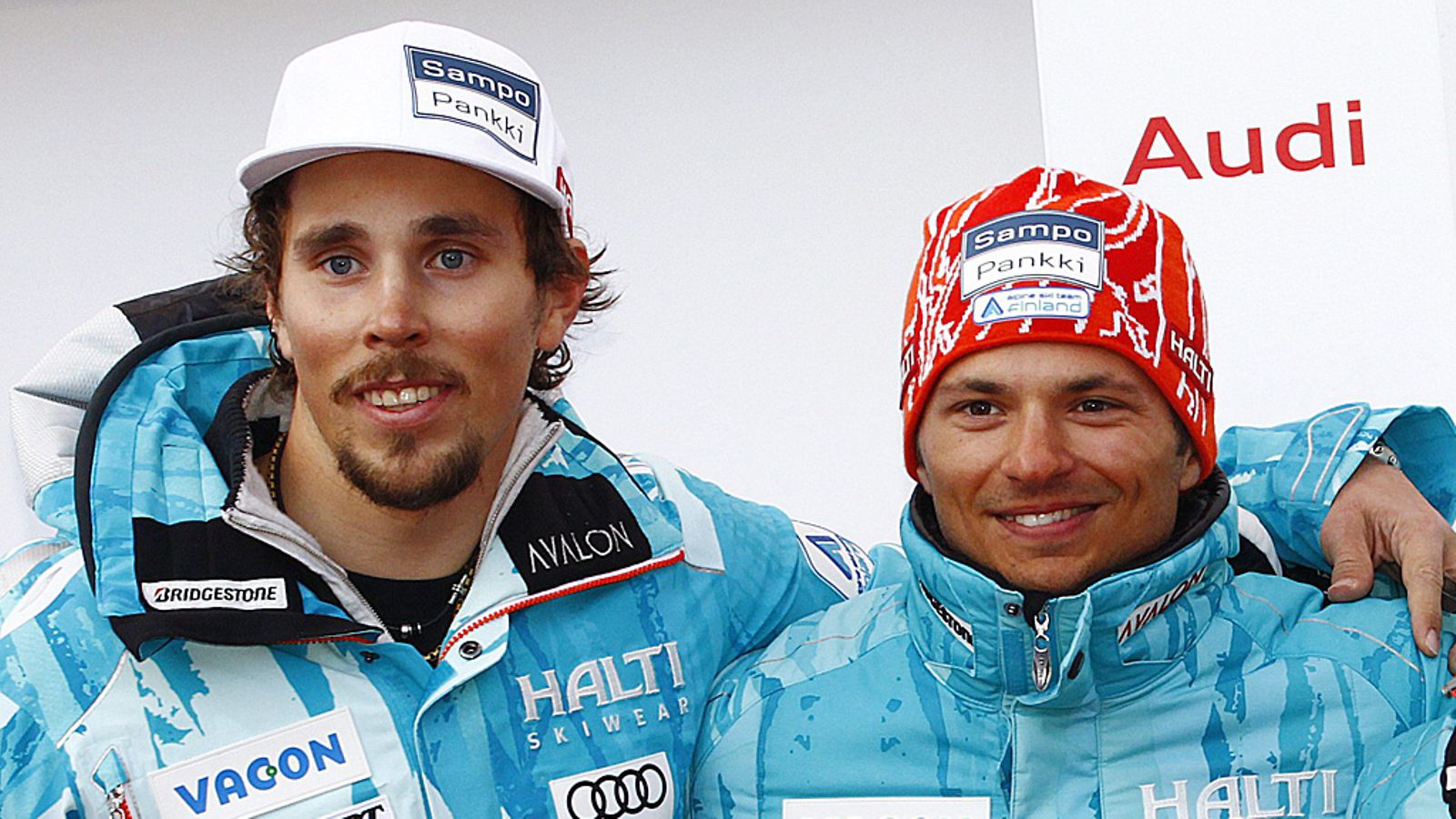 Alppihiihtäjät Andreas Romar (vas.) ja Marcus Sandell.