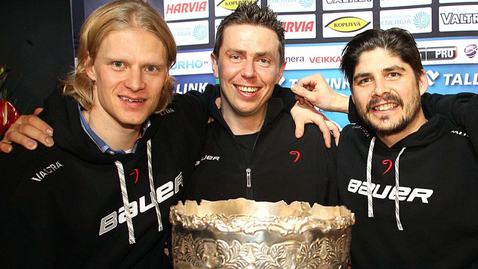 Jani Tuppurainen (vas.), Jyrki Aho ja Eric Perrin