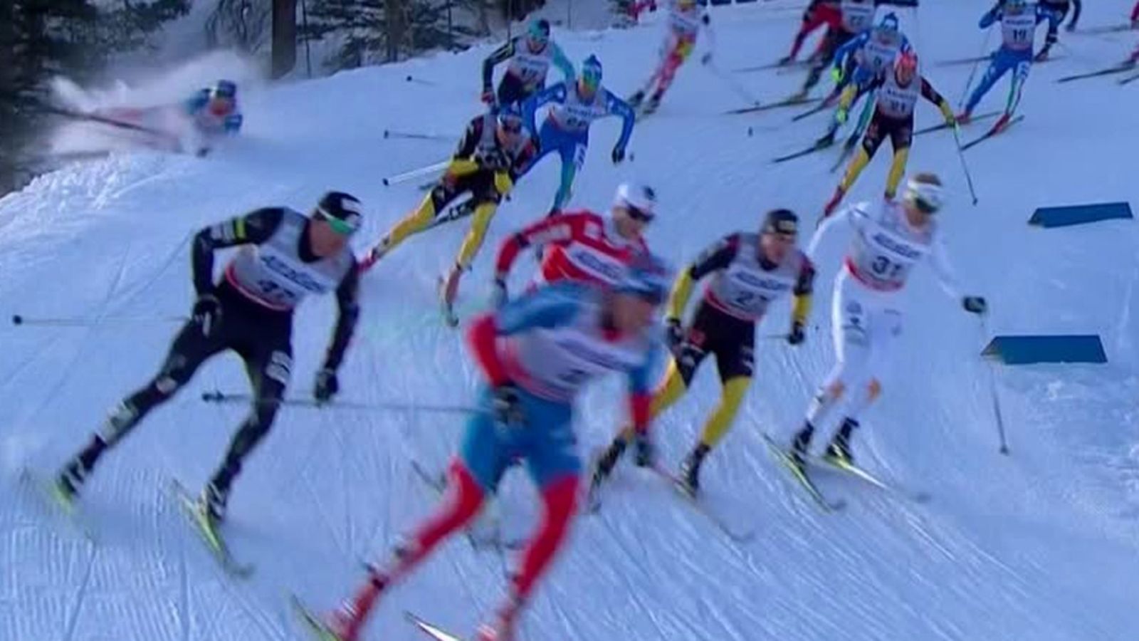 Venäläinen Aleksander Bessmertnik koki kovia torstain kisassa.