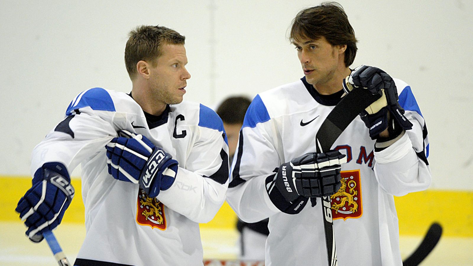 Saku Koivu ja Teemu Selänne Vancouverin olympialaisissa 2010.