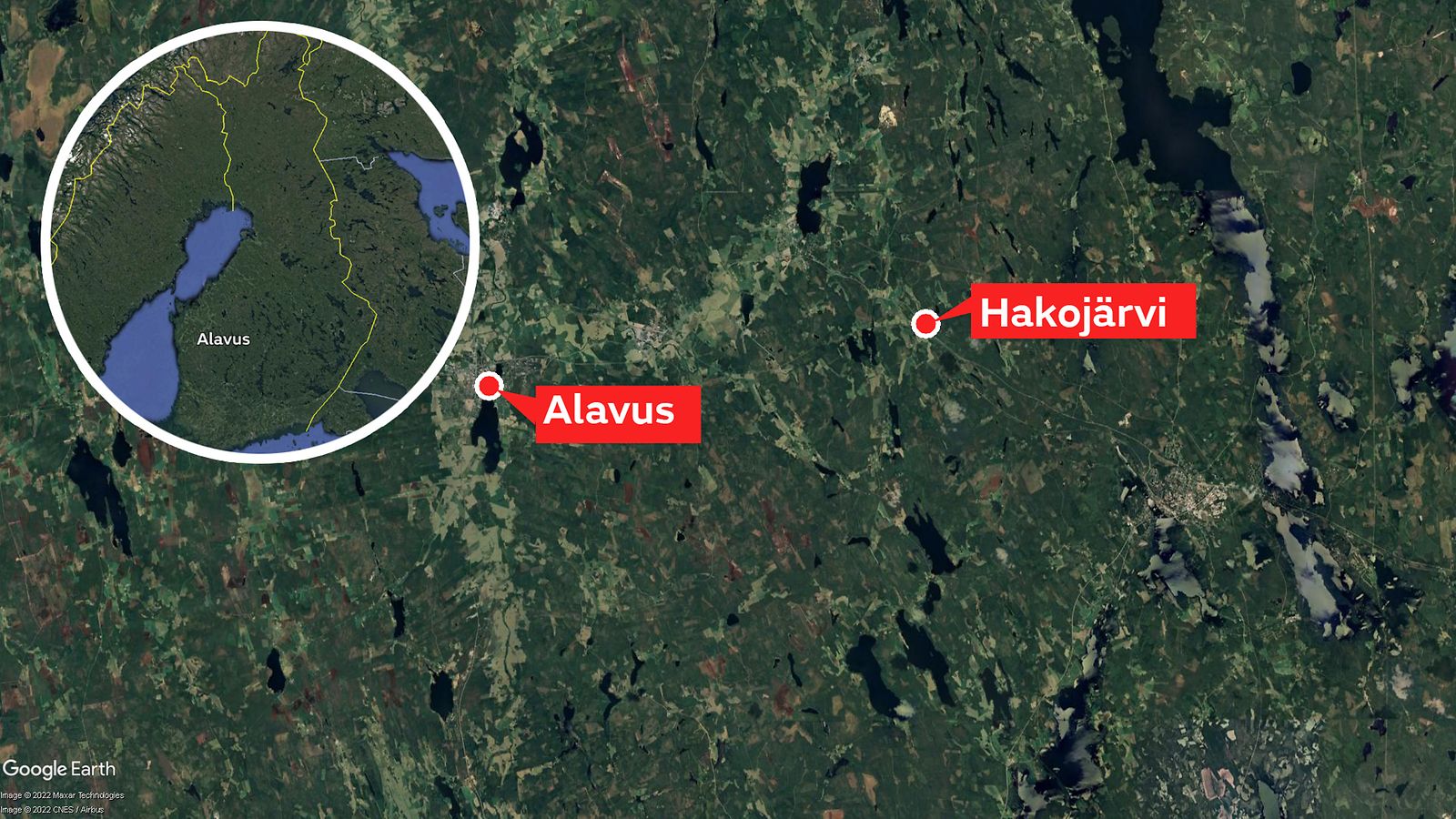 OMA: kartta, alavus, hakojärvi