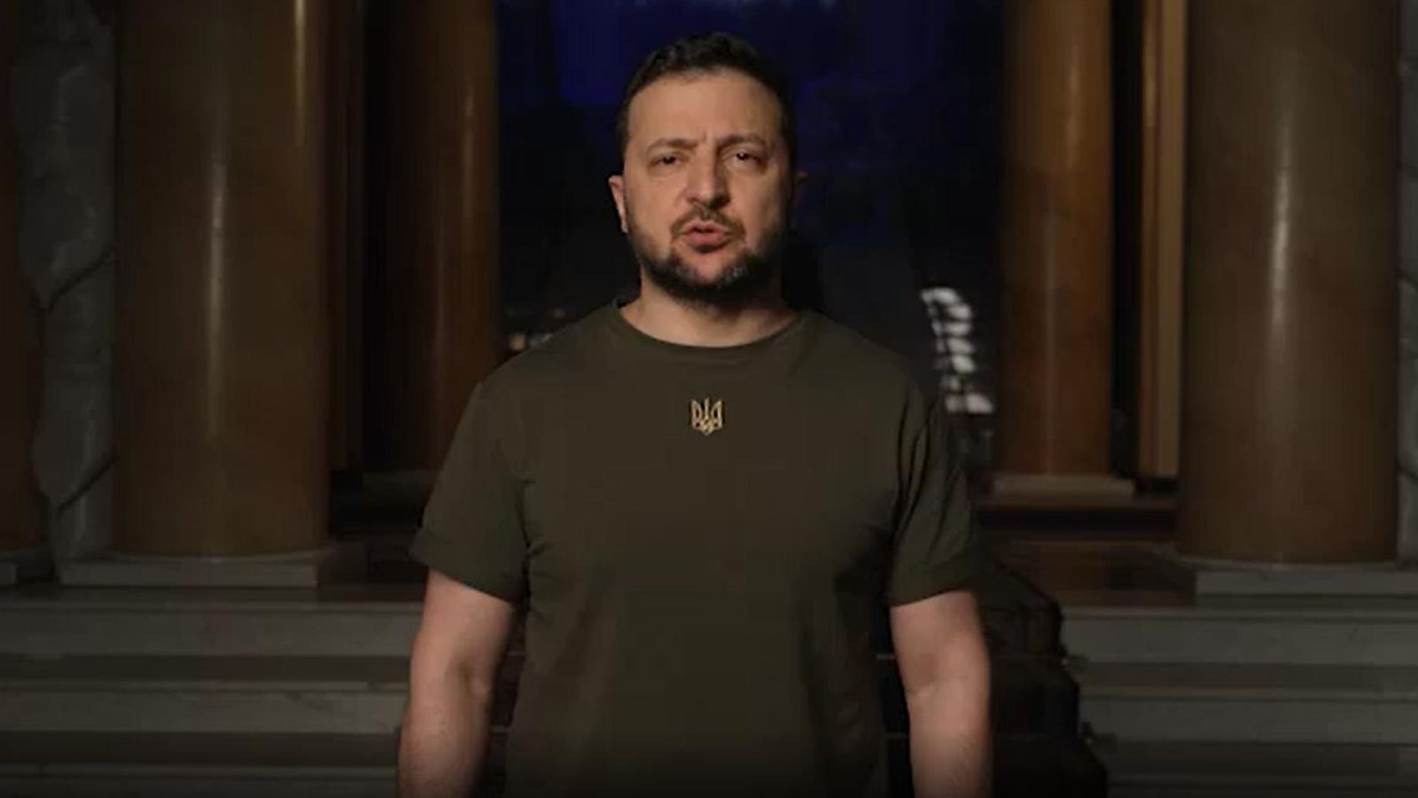 Kuvakaappaus Zelenskyin Instagramissa julkaisemasta puheesta kesäkuussa 2022.