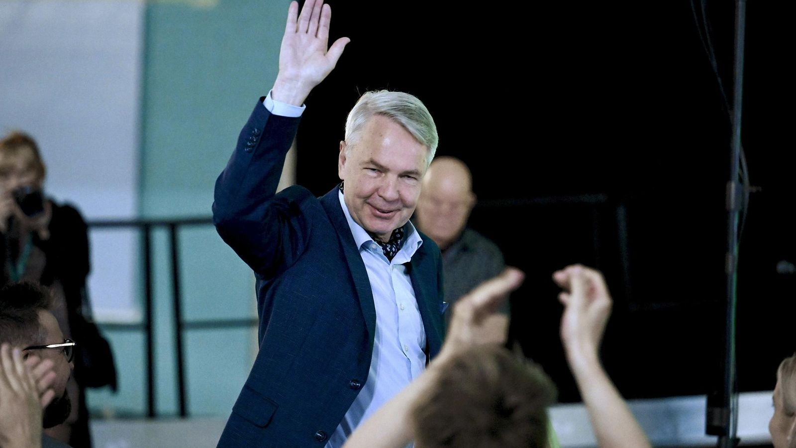 Ulkoministeri Pekka Haavisto vihreiden puoluekokouksessa Seinäjoella 10. kesäkuuta 2023.