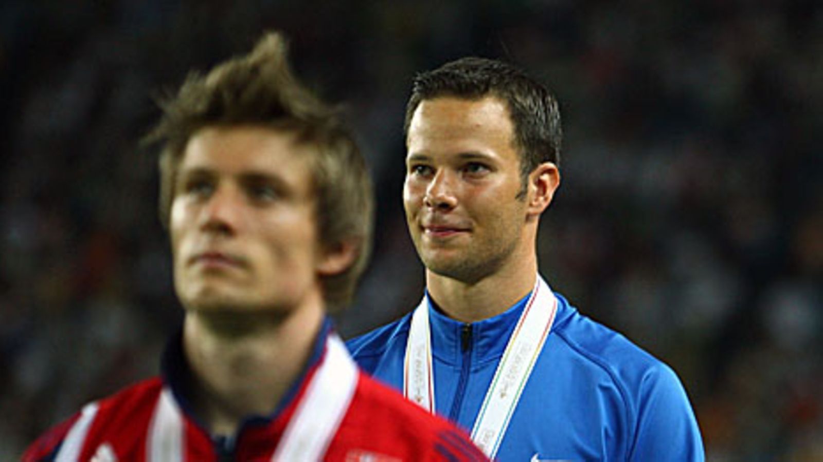 Andreas Thorkildsen ja Tero Pitkämäki Osakan MM-kisoissa. Kuva: Mark Dadswell/GETTY.