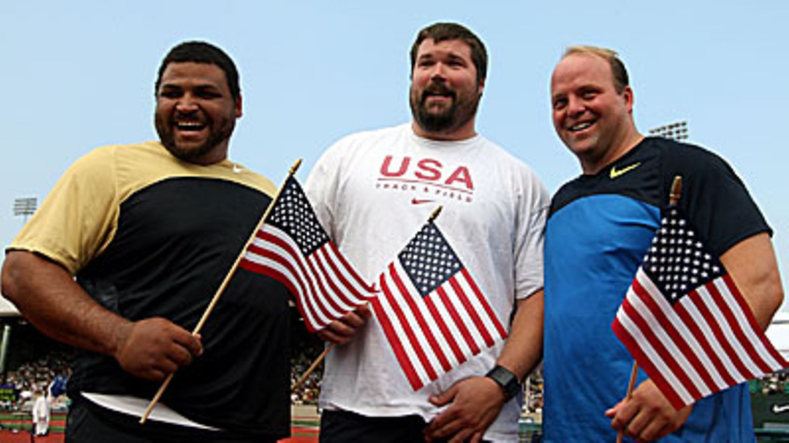 Reese Hoffa, Christian Cantwell ja Adam NElson, kuva: Andy Lyons / Getty