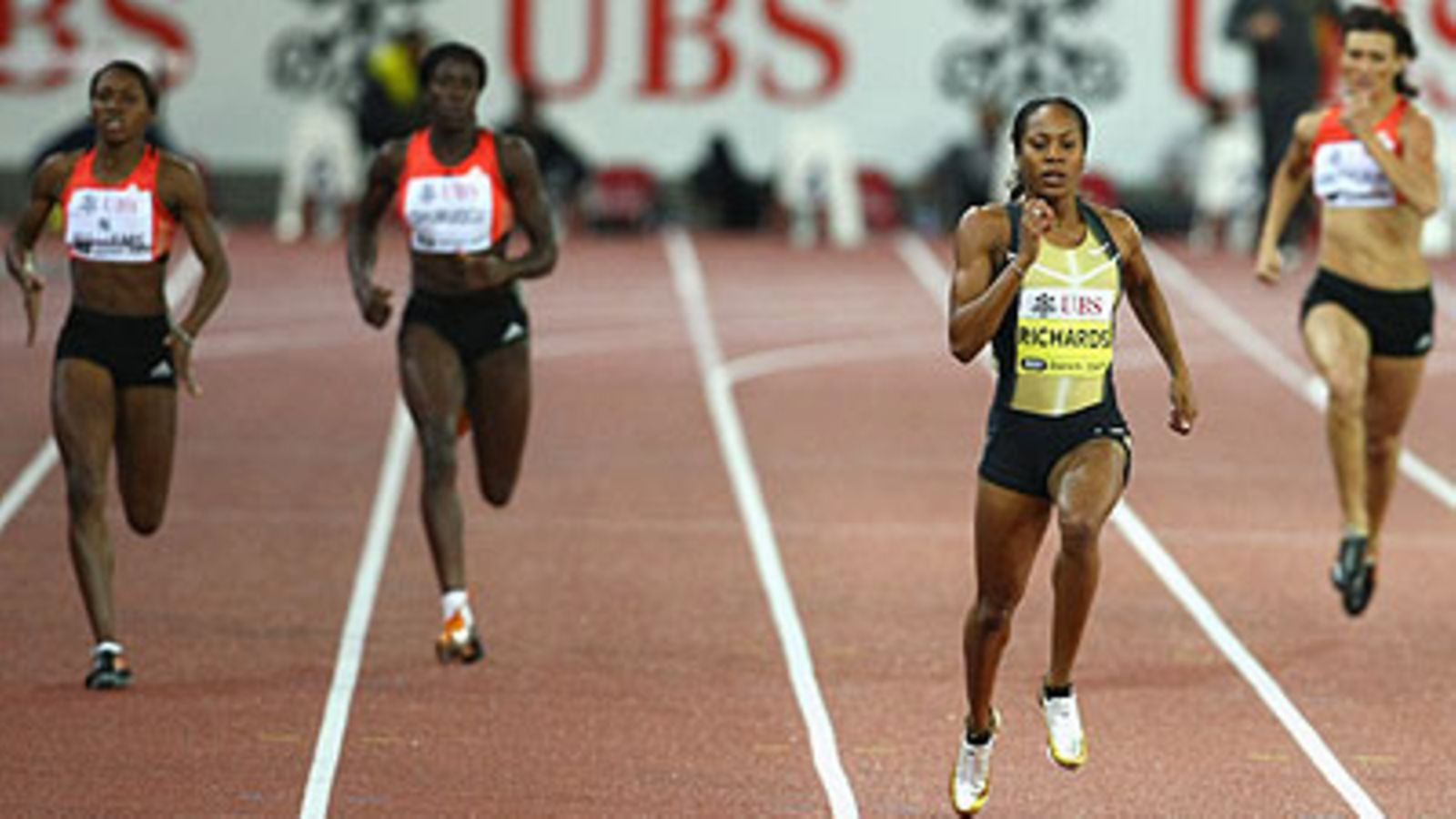 Sanya Richards (toinen oik.)