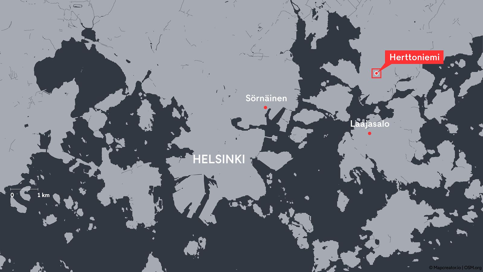 Herttoniemi kartta
