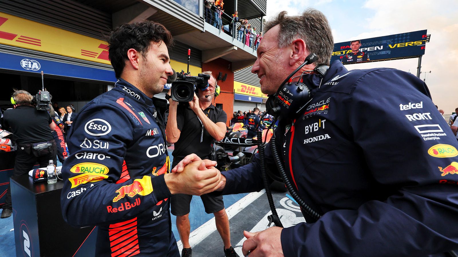 Sergio Perez & Christian Horner