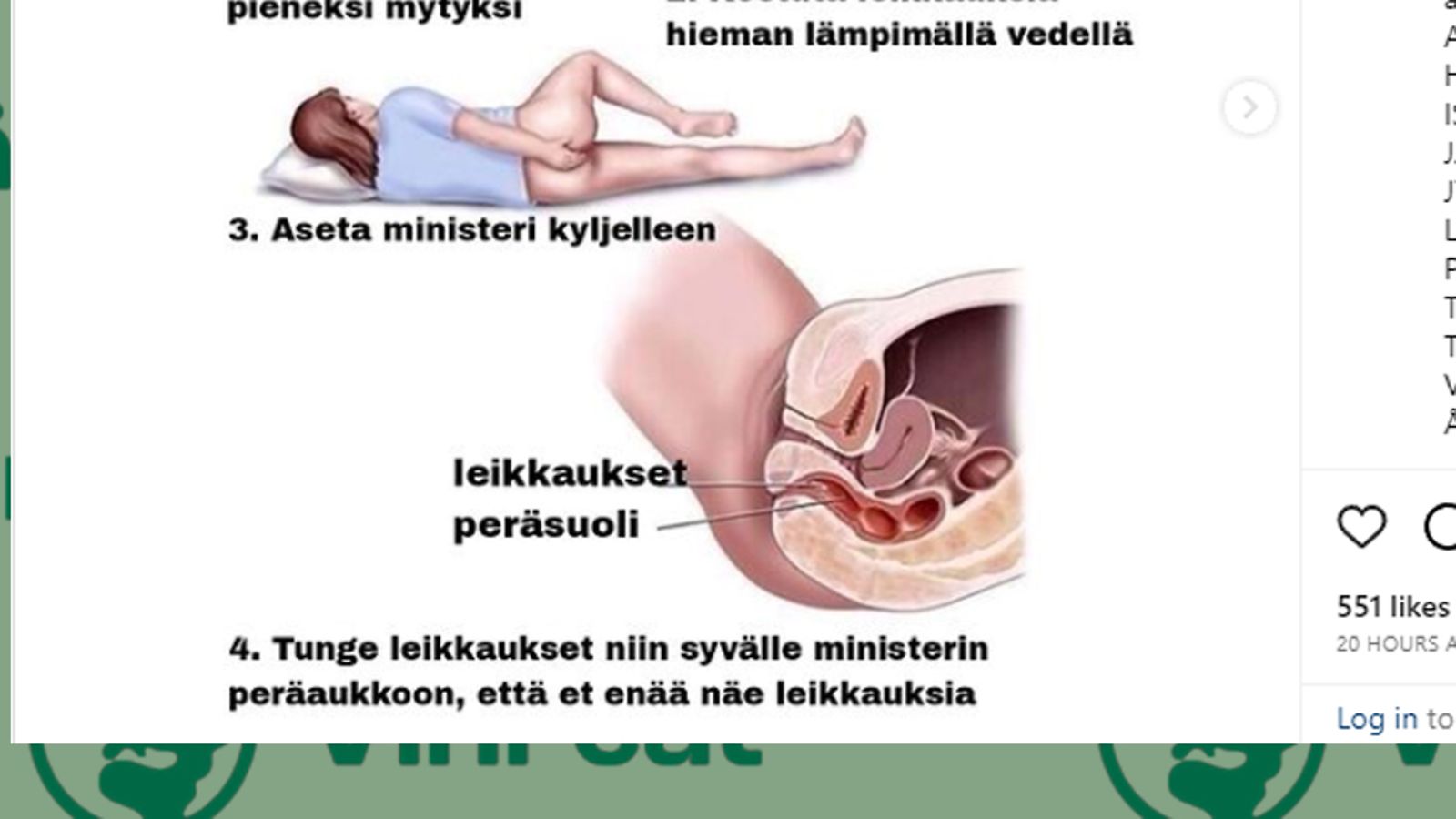 Vihreät nuoret kuvankaappaus insta