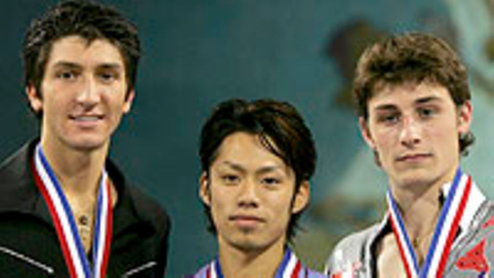 Evan Lysacek, Daisuke Takahashi ja Brian Joubert (Kuva: Getty Images)