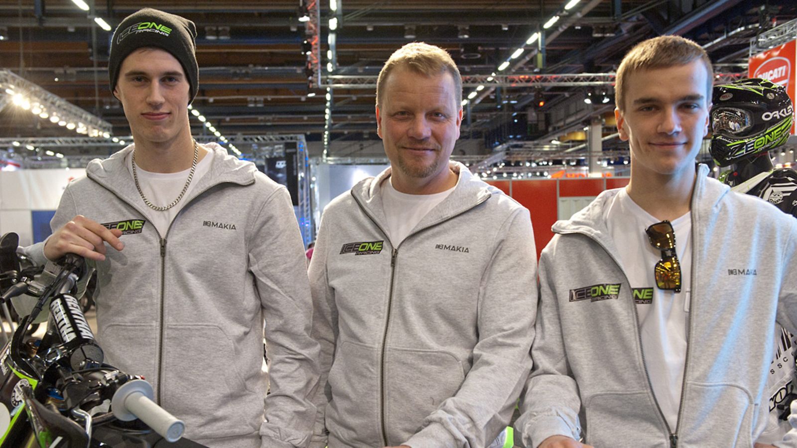 Toni Eriksson (vas.) , Kari Tiainen ja Ludde Söderberg