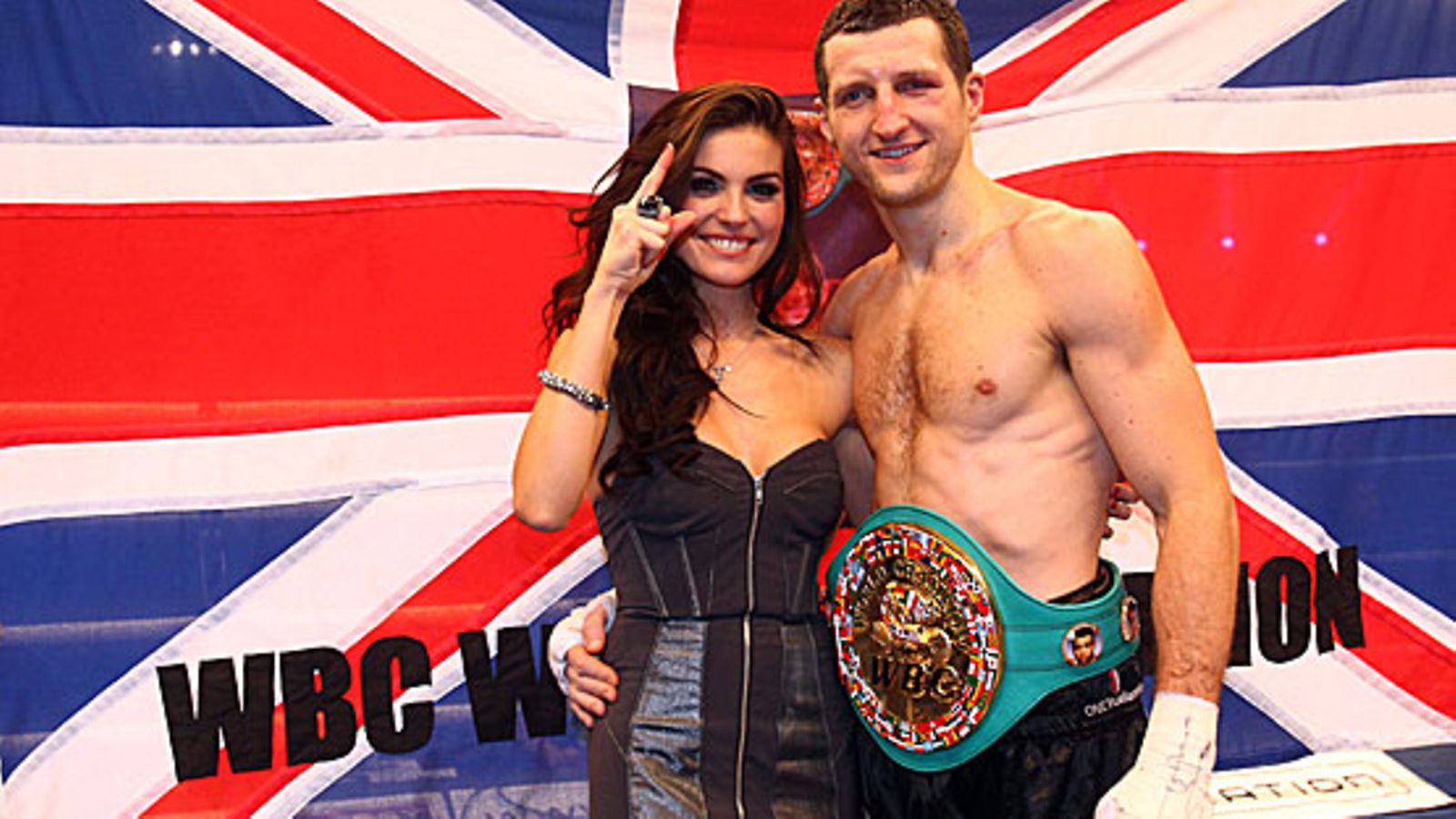 Rachael Cordingley ja Carl Froch Helsingissä.