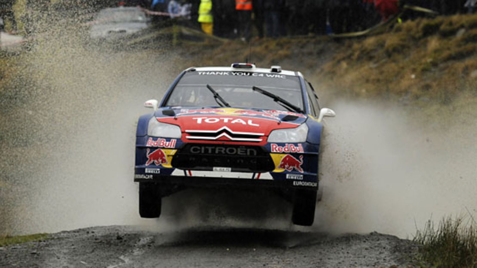 Sebastien Ogier Britannian MM-rallissa 2010.