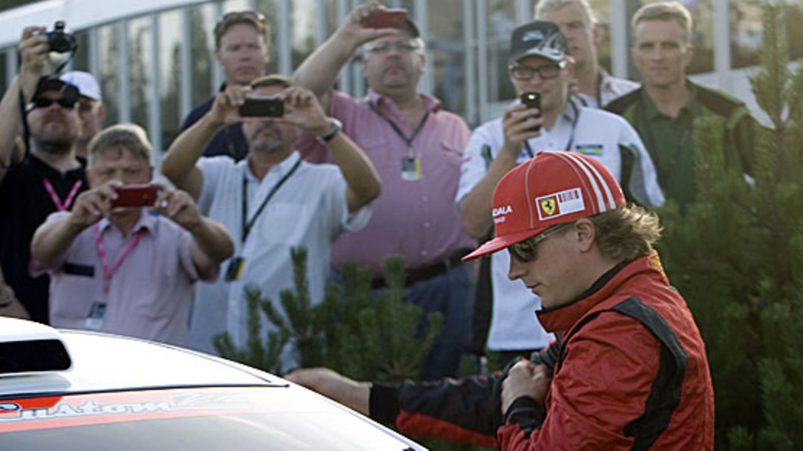 Kimi Räikkönen Jyväskylän illassa. Kuva: KAri Kuukka/MTV3.