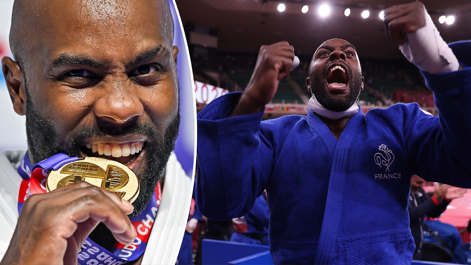 Teddy Riner on tottunut kultamitaleihin ja voitonjuhliin judoareenoilla.