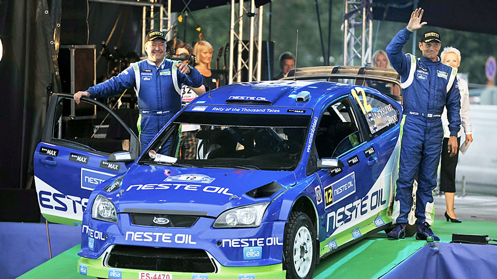 Juha Repo ja Juha Kankkunen Jyväskylän MM-rallissa 2010.