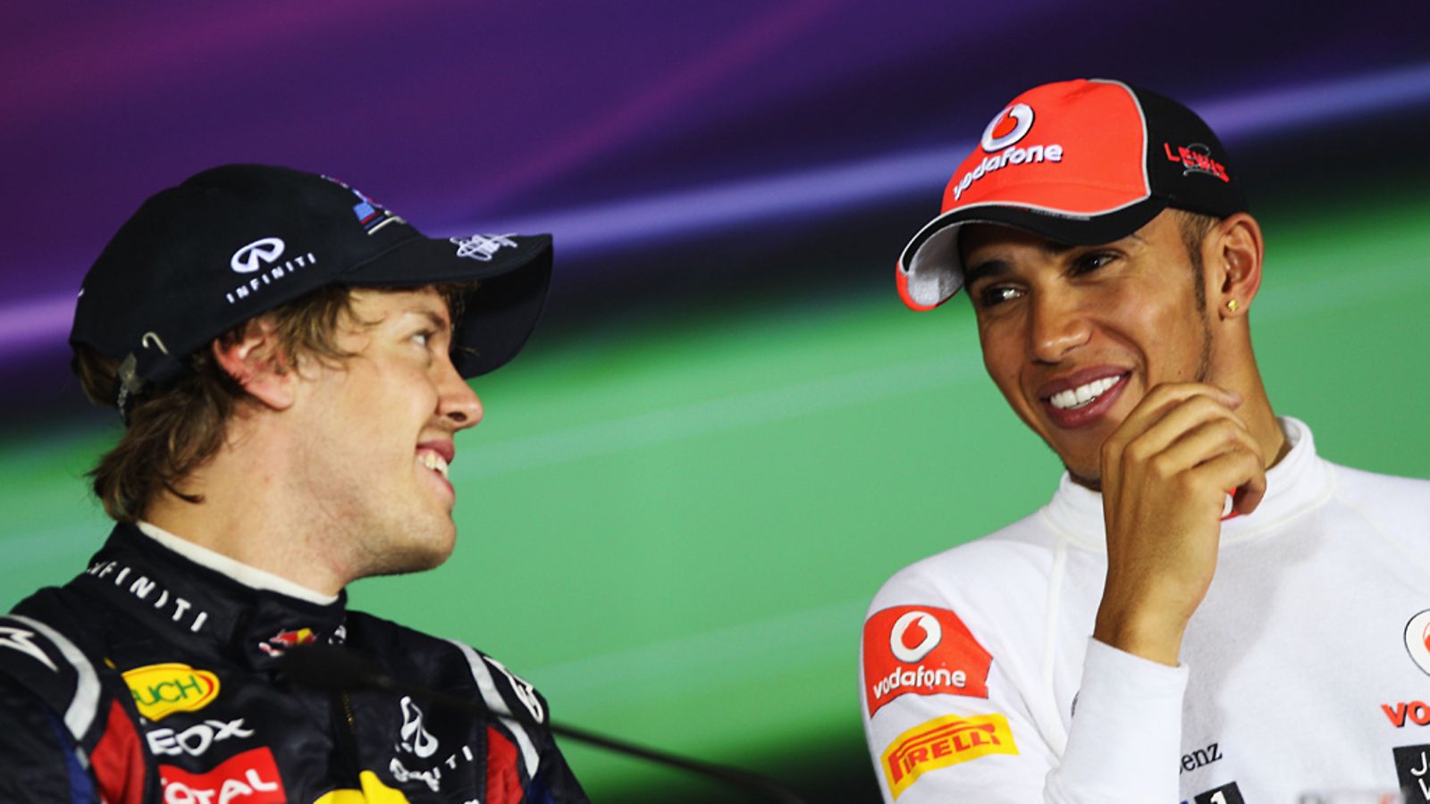 Sebastian Vettel ja Lewis Hamilton