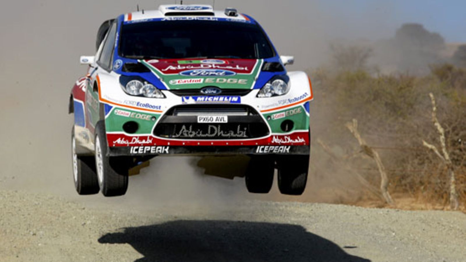 Mikko Hirvonen Meksikon MM-rallissa.
