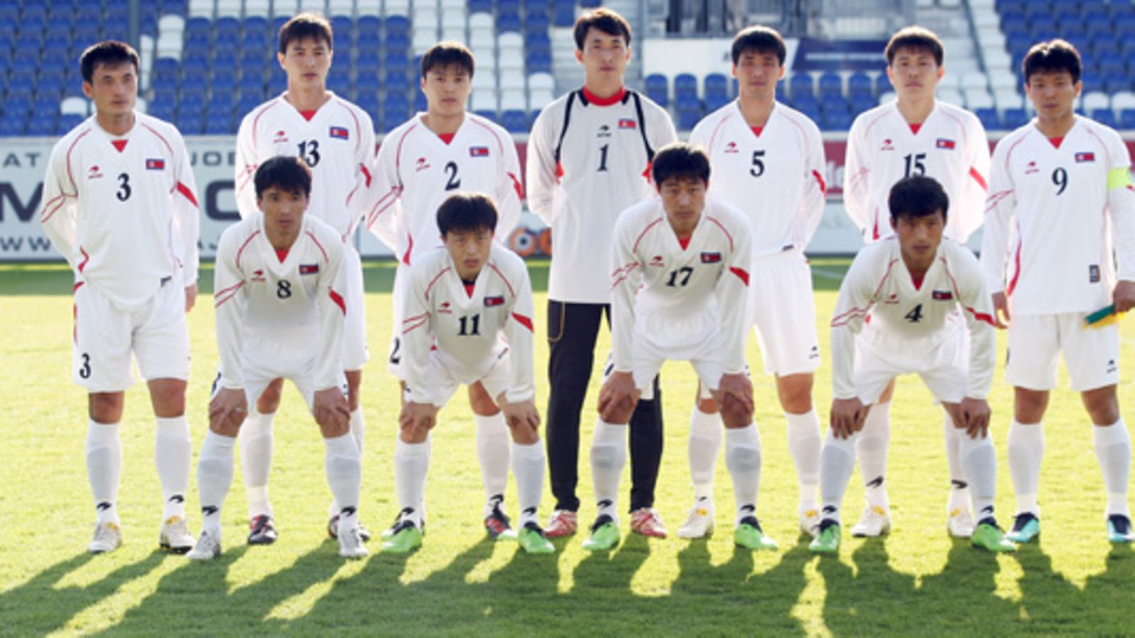 Pohjois-Korean joukkue, 2010. Pohjois-Korean joukkue, 2010. Kuva: Getty Images, Alex Grimm, 2010.