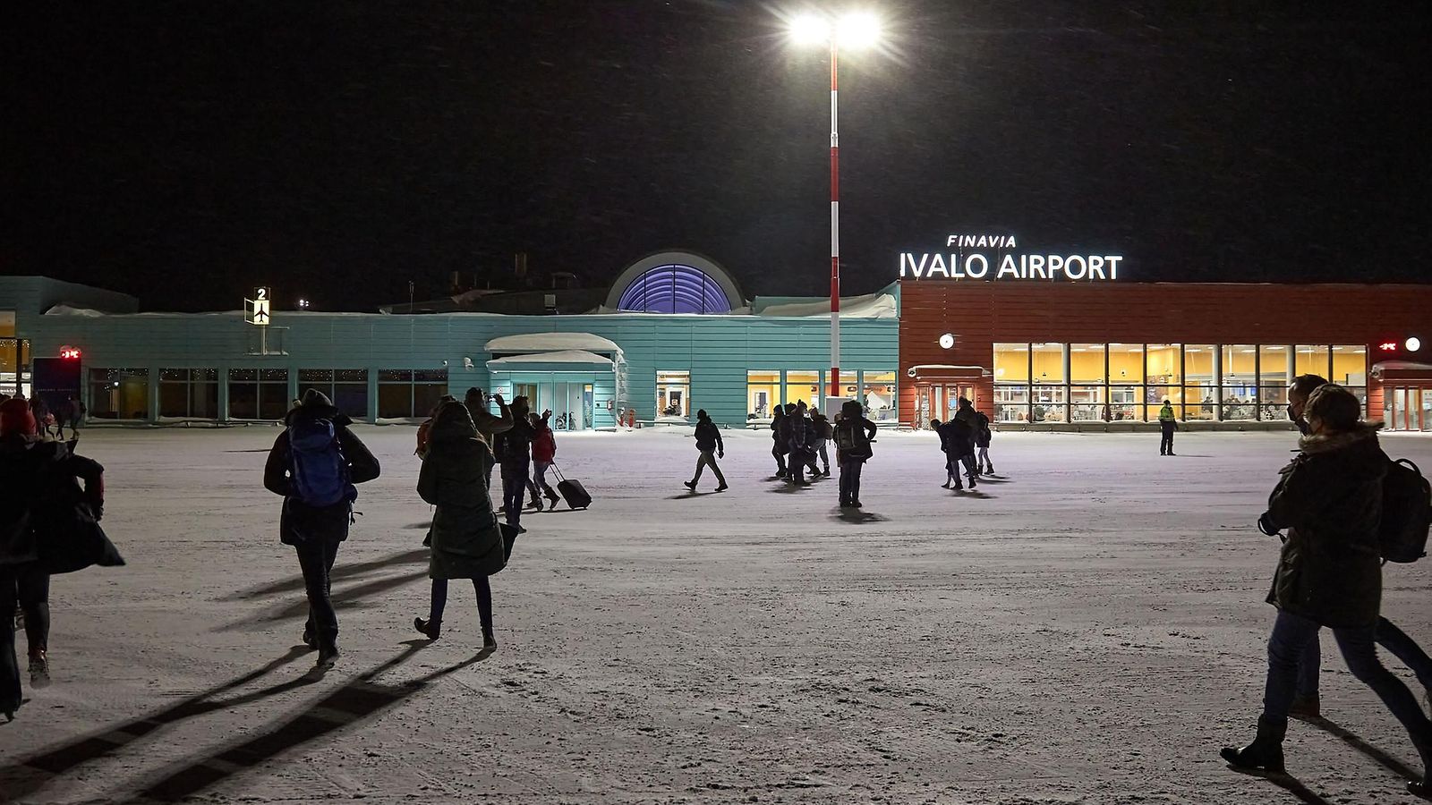 AOP Ivalon lentoasema Lapissa jouluna 2022.