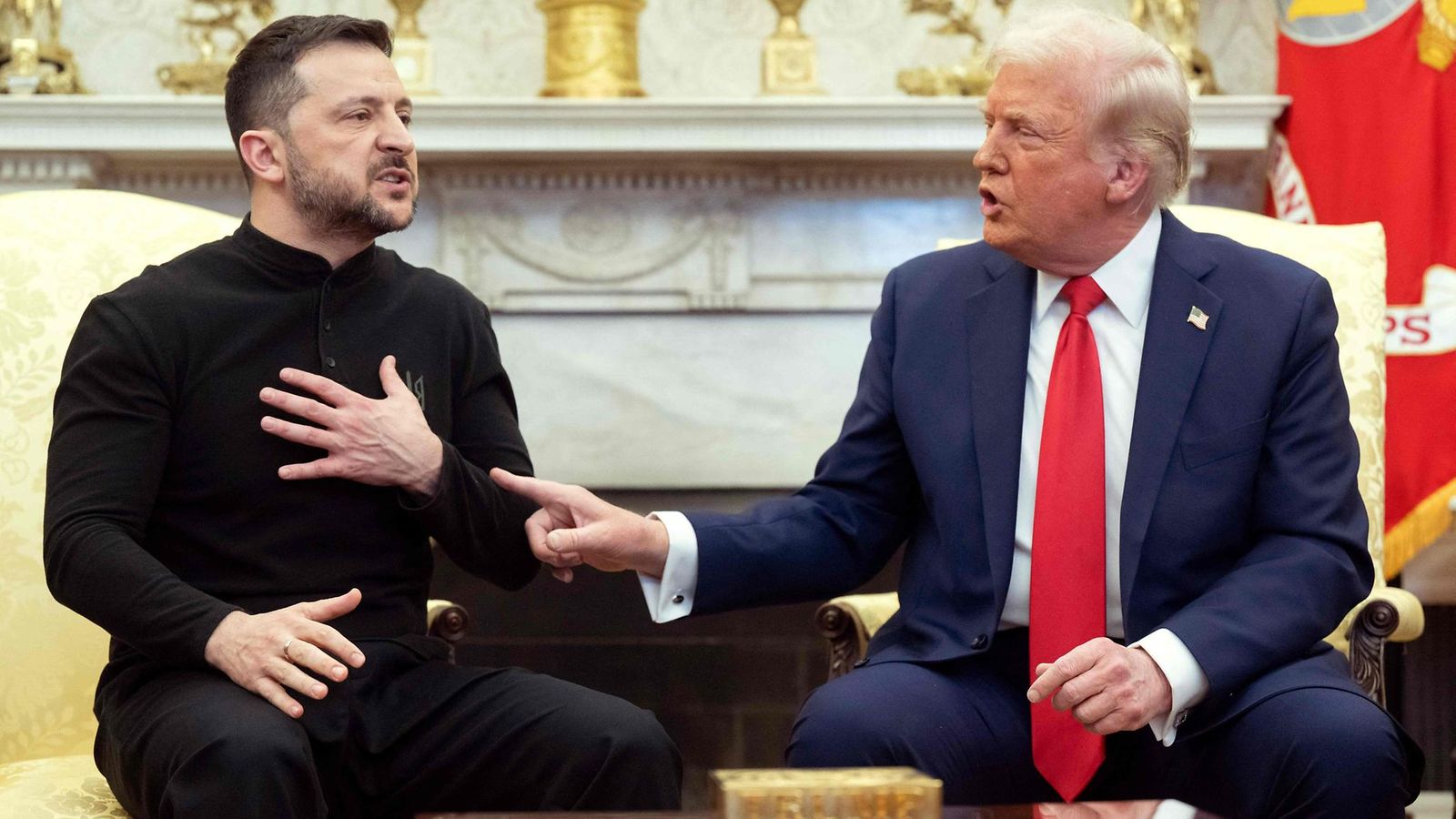 LK 28.2.2025 Yhdysvaltain presidentti Donald Trump ja Ukrainan presidentti Volodymyr Zelenskyi tapasivat perjantai-iltana Valkoisessa talossa.