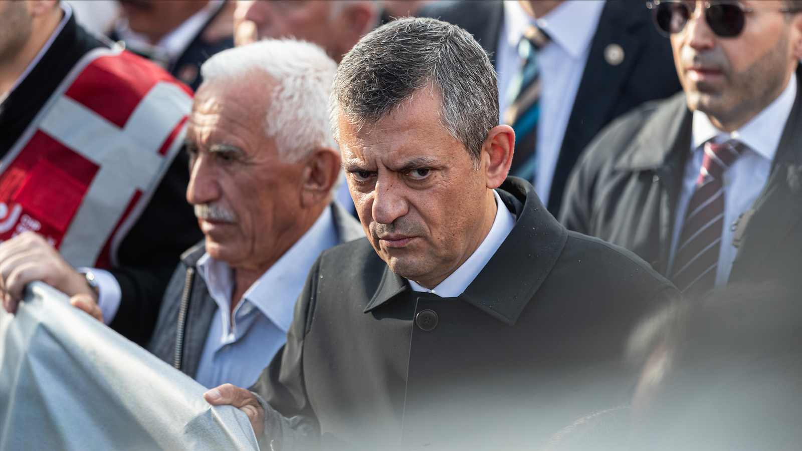 CHP Chairman Özgür Özel seen during the march. Özgür Özel, Chairman of the Republican People's Party (CHP)
