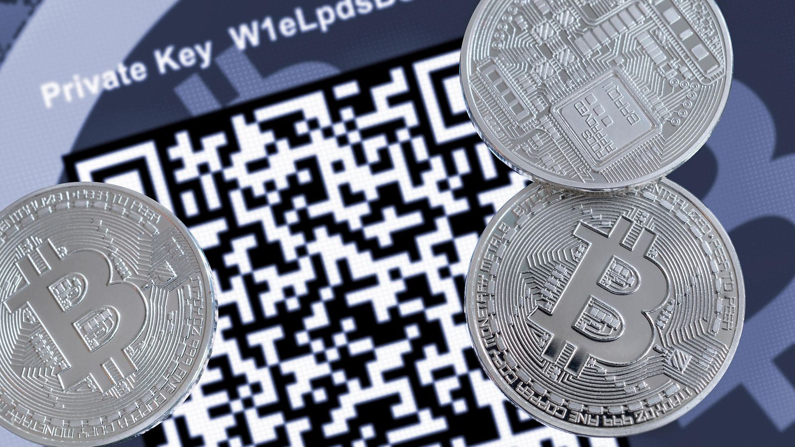 AOP QR-koodi, bitcoineja ja lompakko