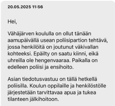 Pirkkala Vähäjärven koulu Wilma