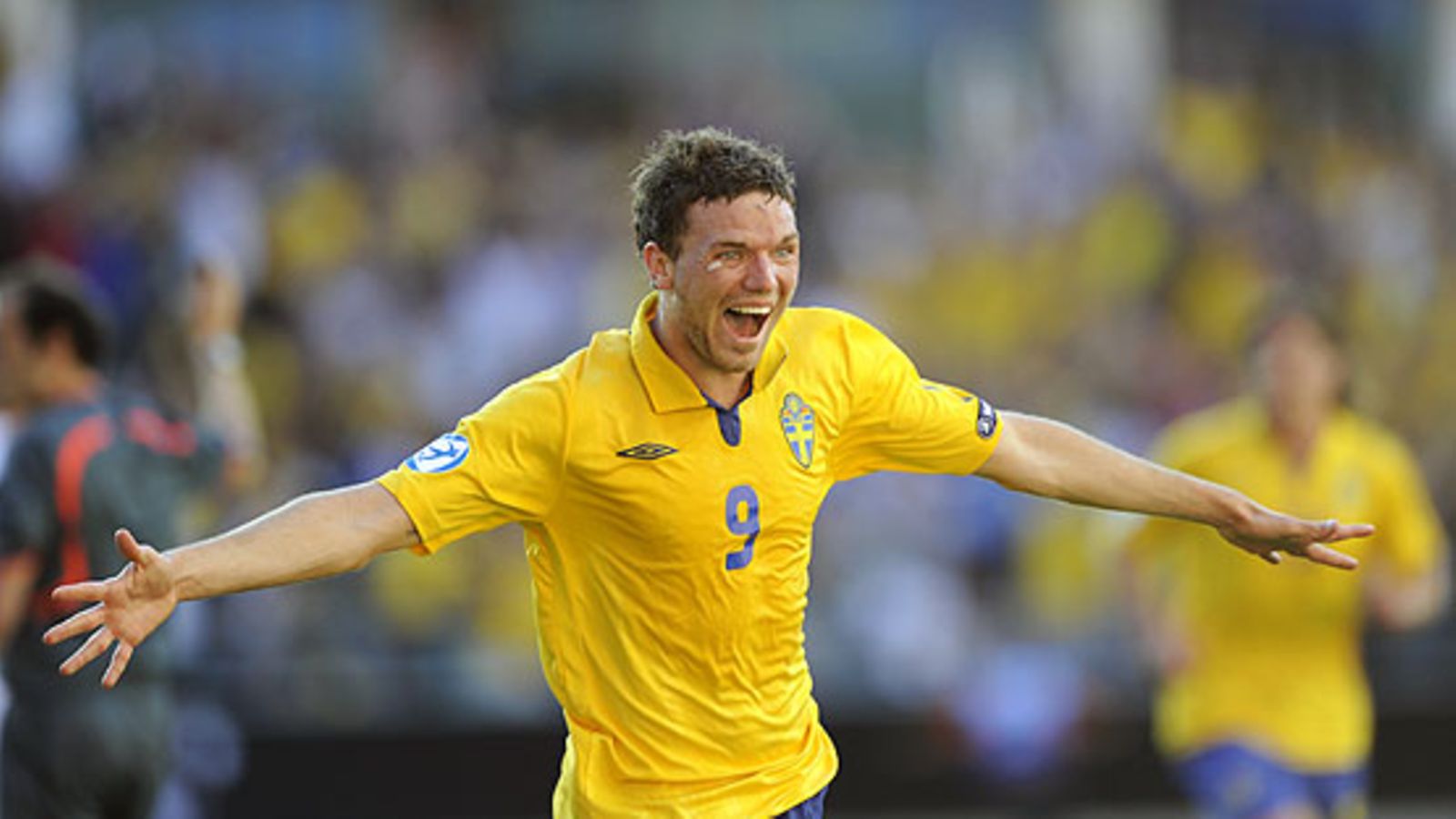 Marcus Berg sai tuulettaa keskiviikkona. Kuva: Björn Larsson Rosvall/EPA.