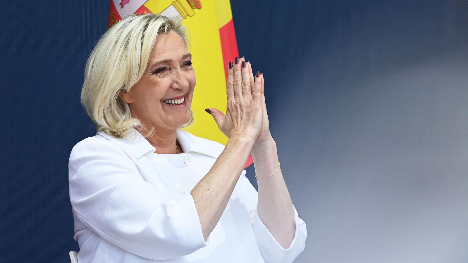 LK 9.6.2025 Ranskan laitaoikeistolaisen Kansallisen liittouman johtoon kuuluva Marine Le Pen.