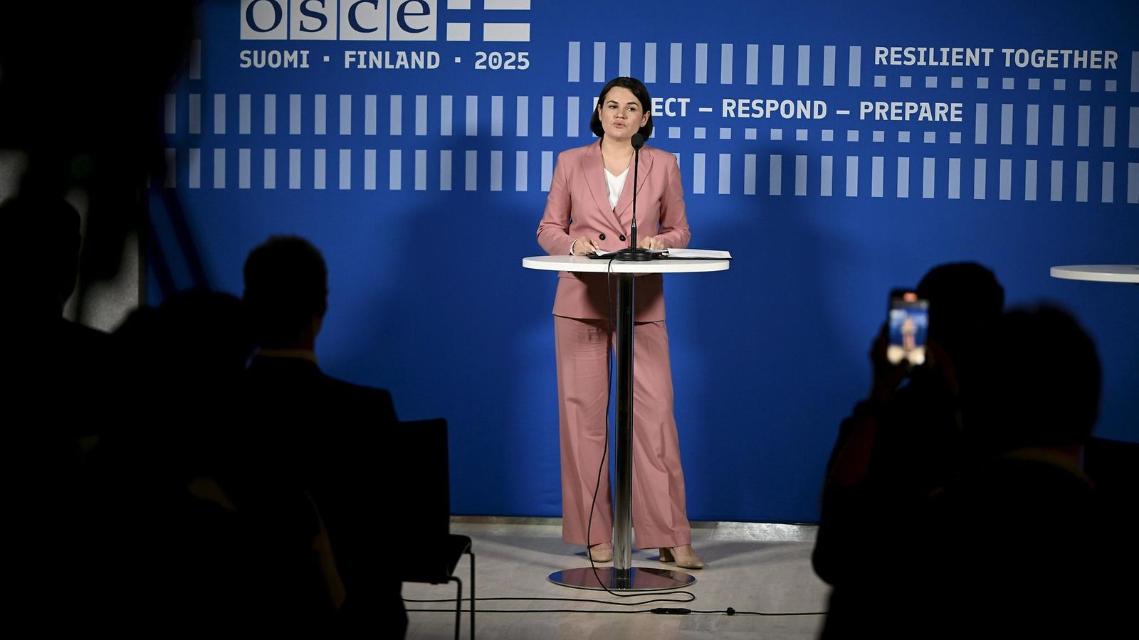 Valko-Venäjän maanpaossa olevan oppositiojohtajan Svjatlana Tsihanouskaja