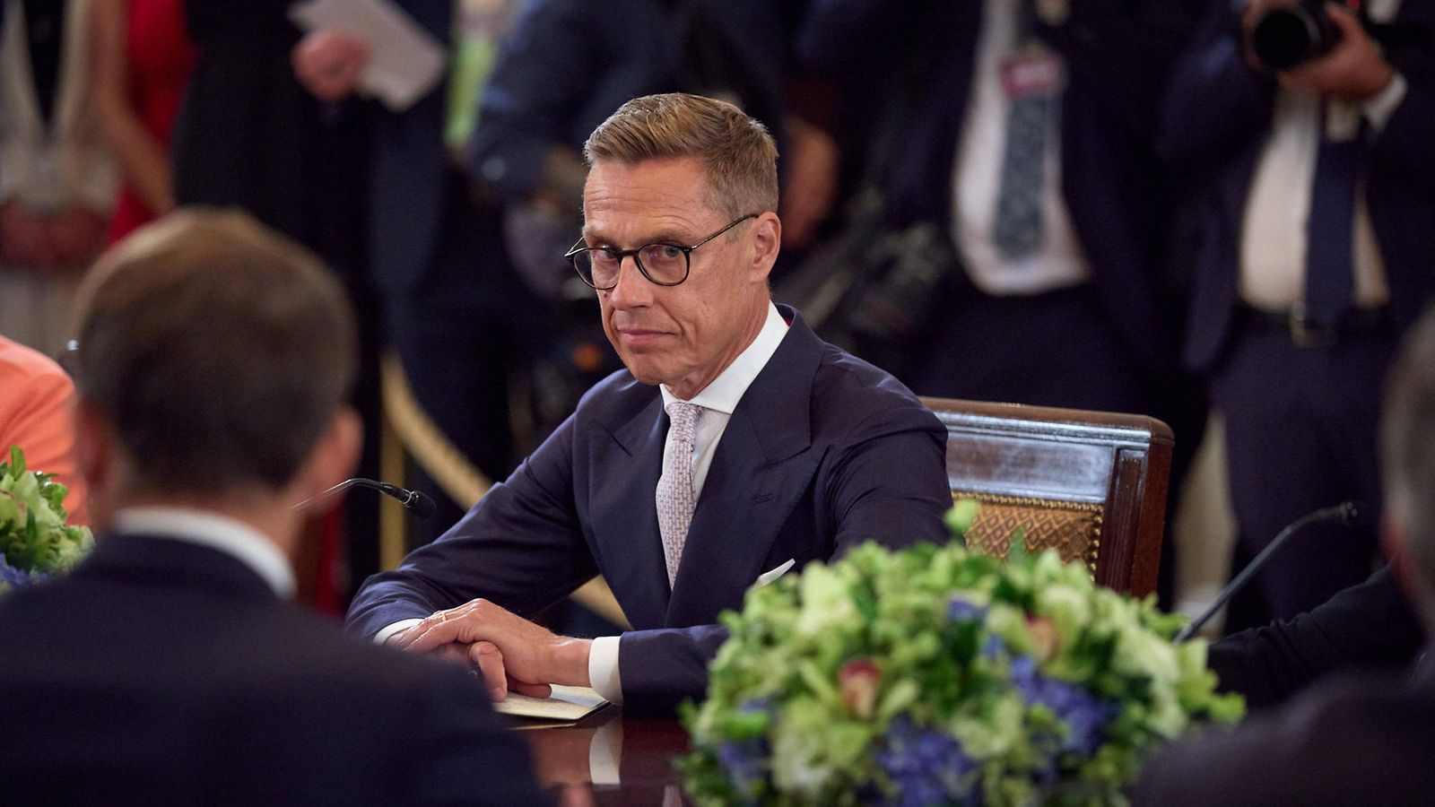 Presidentti Alexander Stubb Washingtonin huippukokouksessa 18. elokuuta 2025.