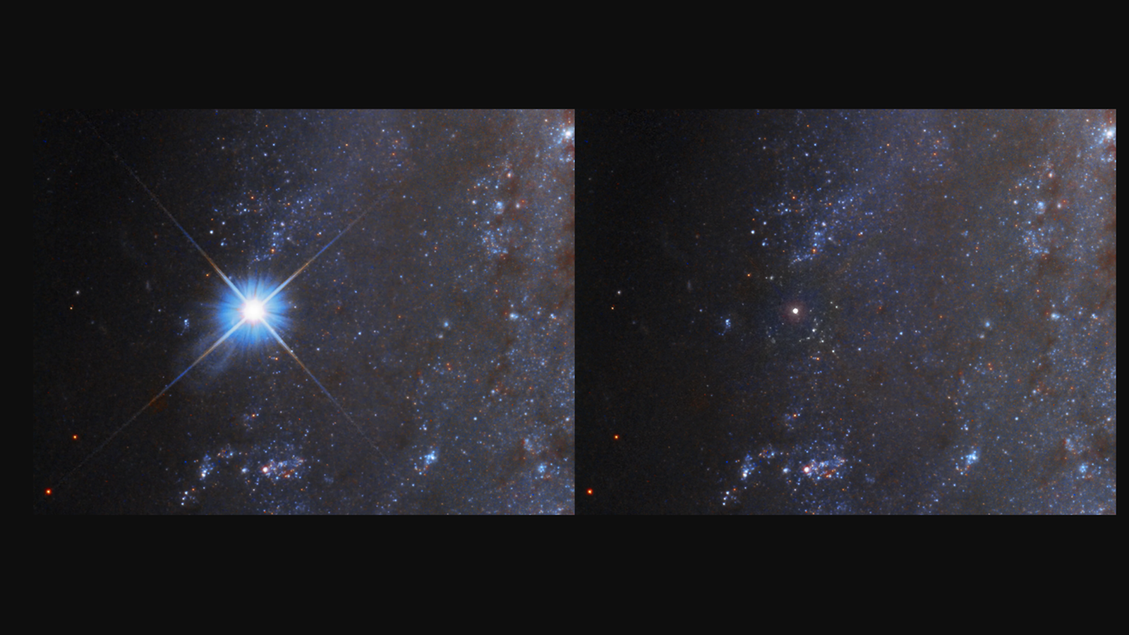 Hubble-avaruusteleskoopin ottamat kuvat näyttävät supernovaräjähdyksen himmenemisen vuoden aikana