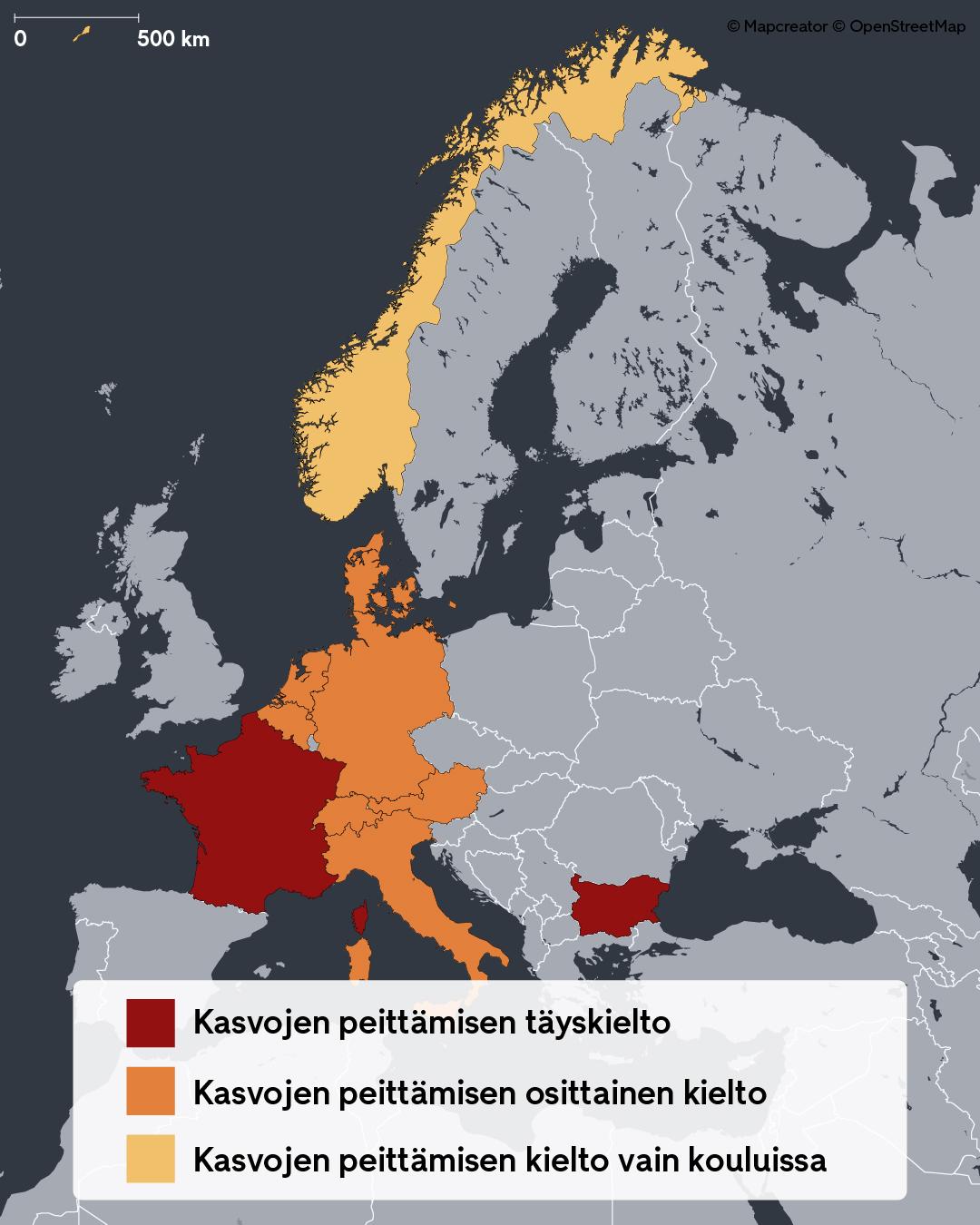 2708 Kasvojen peittäminen kartta eurooppa