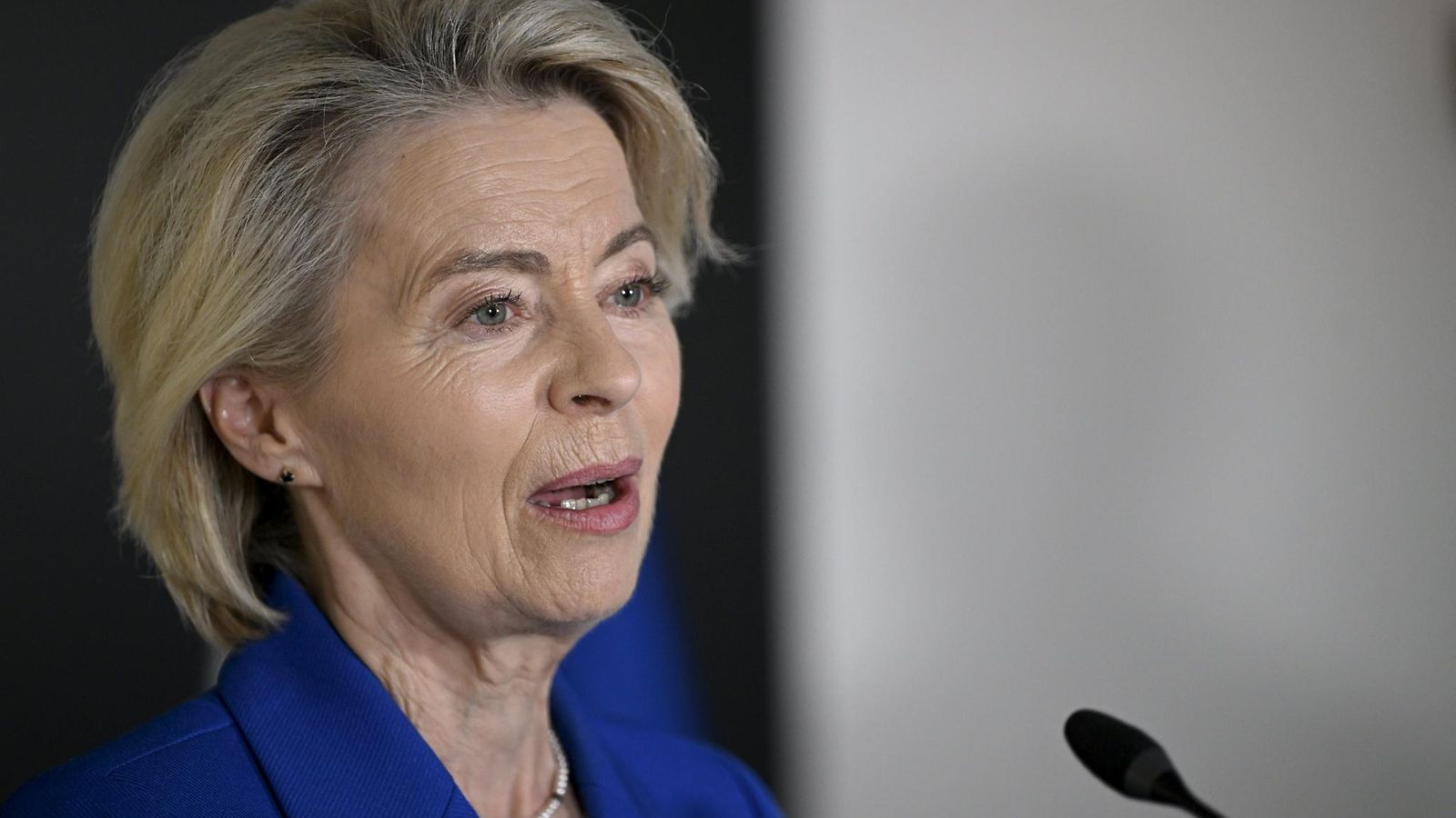 EU-komission puheenjohtaja Ursula von der Leyen pääministeri Petteri Orpon kanssa järjestetyssä lehdistötilaisuudessa Helsingissä elokuussa 2025
