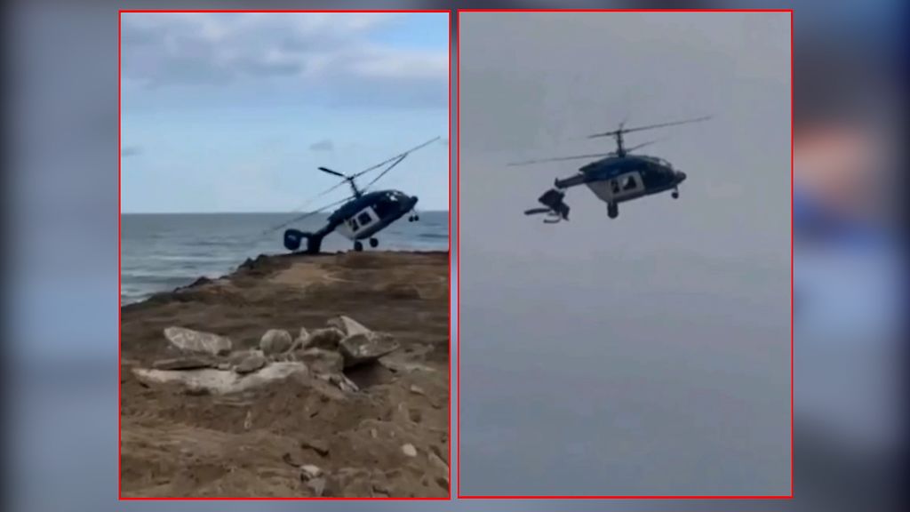 Karmiva video: Helikopteri katkesi Venäjällä kesken lennon