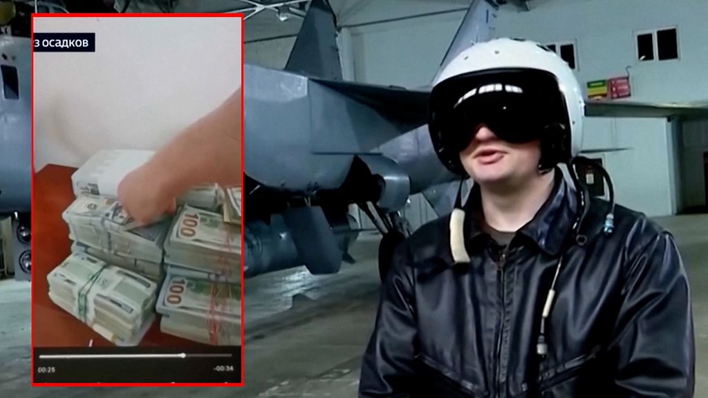 Uskomaton tarina Venäjän TV:ssä: Hävittäjälentäjää houkuteltiin länteen rahanippuvideolla